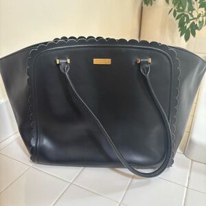 Kate Spade Black Scalloped Edge Tote